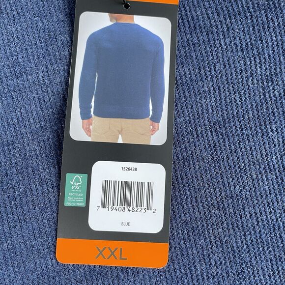 Banana Republic Mens Crew Neck Pullover Sweater Navy Blue Size XXL 2XL New - Picture 4 of 11